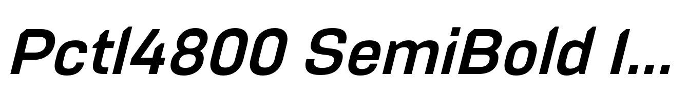 Pctl4800 SemiBold Italic